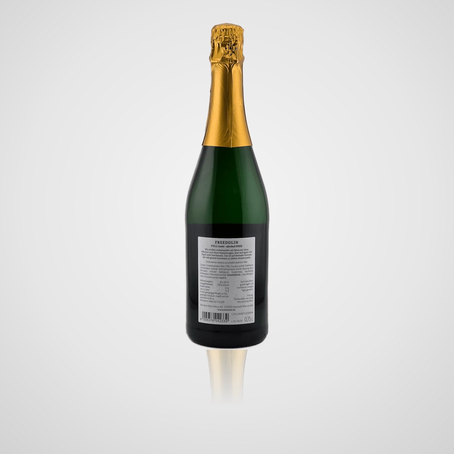 FreeDolin Alcohol Free Sparkling - Weinbiet – Rückseite