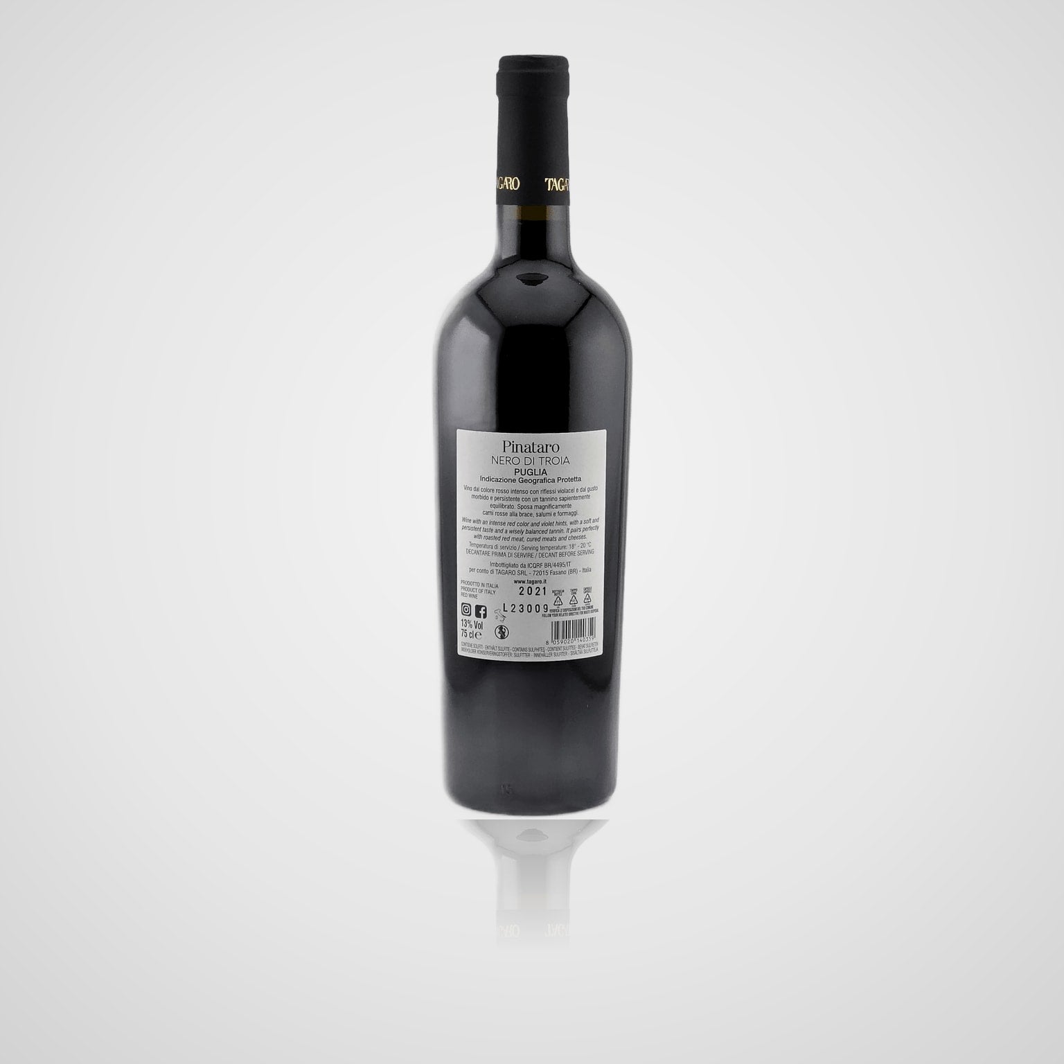 Pinataro Nero di Troia - Tagaro – Rückseite