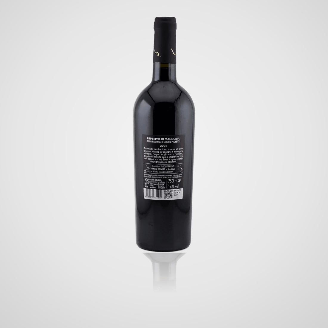 Ottante Primitivo - Cantine der Falco – Rückseite