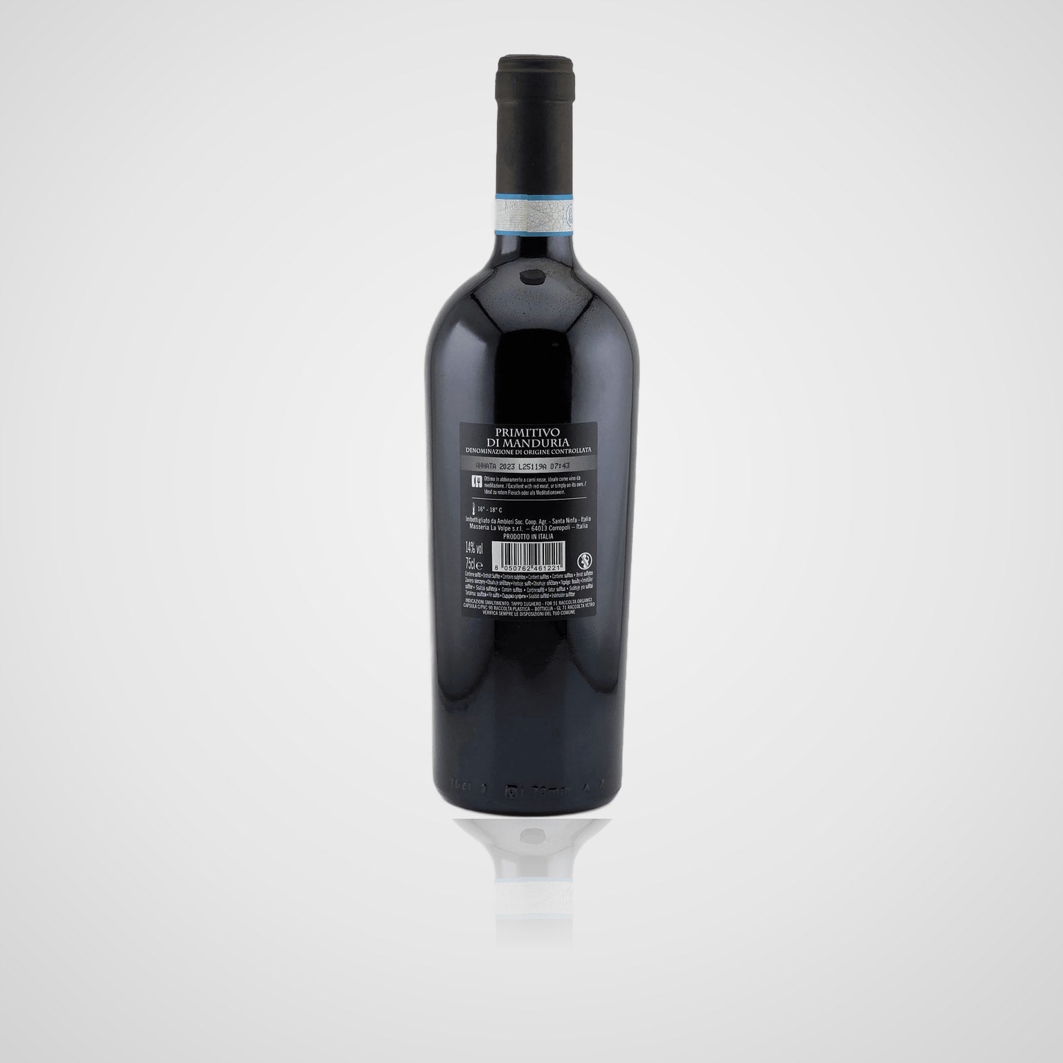 UNO Primitivo di Manduria DOC - Masseria la Volpe – Rückseite