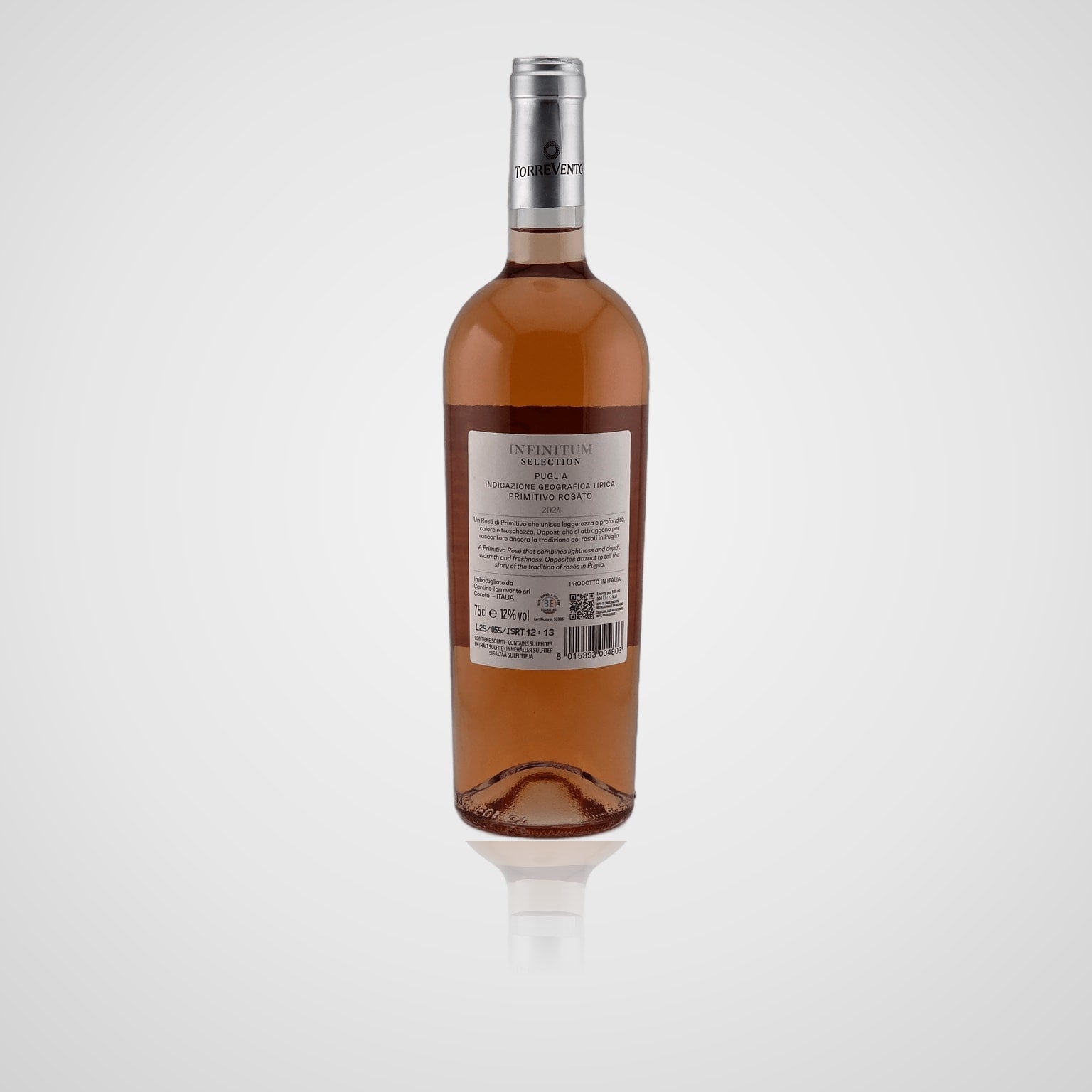 Infinitum Selection Primitivo Rosato Puglia - Torrevento – Rückseite