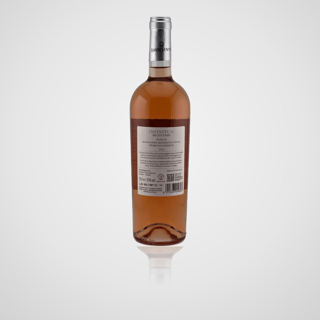 Infinitum Selection Primitivo Rosato Puglia - Torrevento – Rückseite