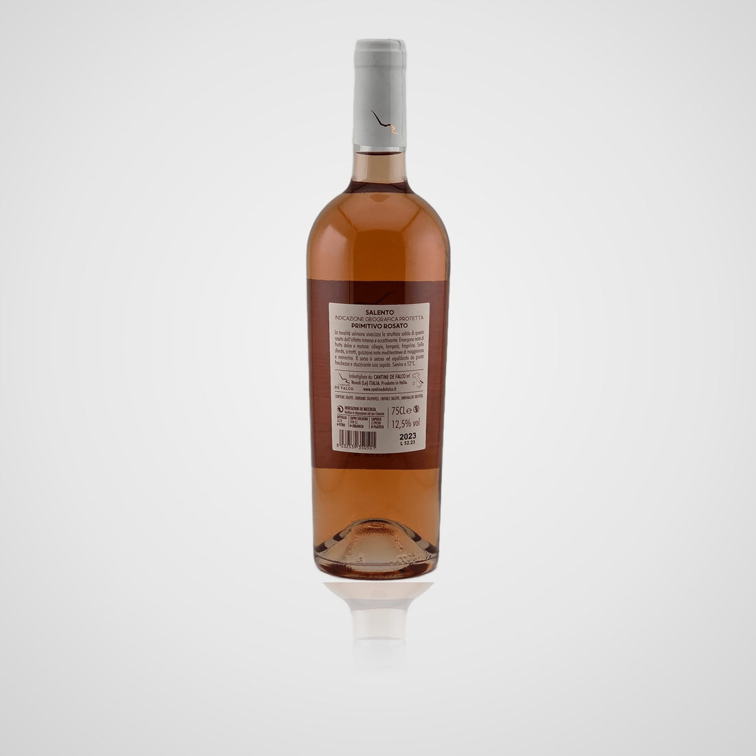 Etesio Primitivo Salento Rosato IGP - Cantine der Falco – Rückseite