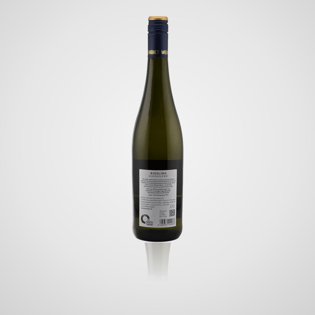 Riesling Alkoholfrei - Weinbiet – Rückseite