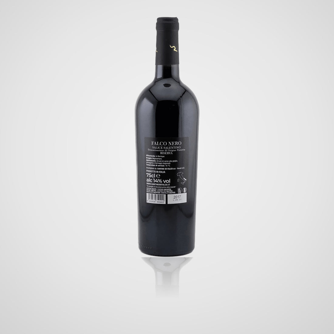 Falco Nero Salice Salentino Riserva D.O.P - De Falco – Rückseite