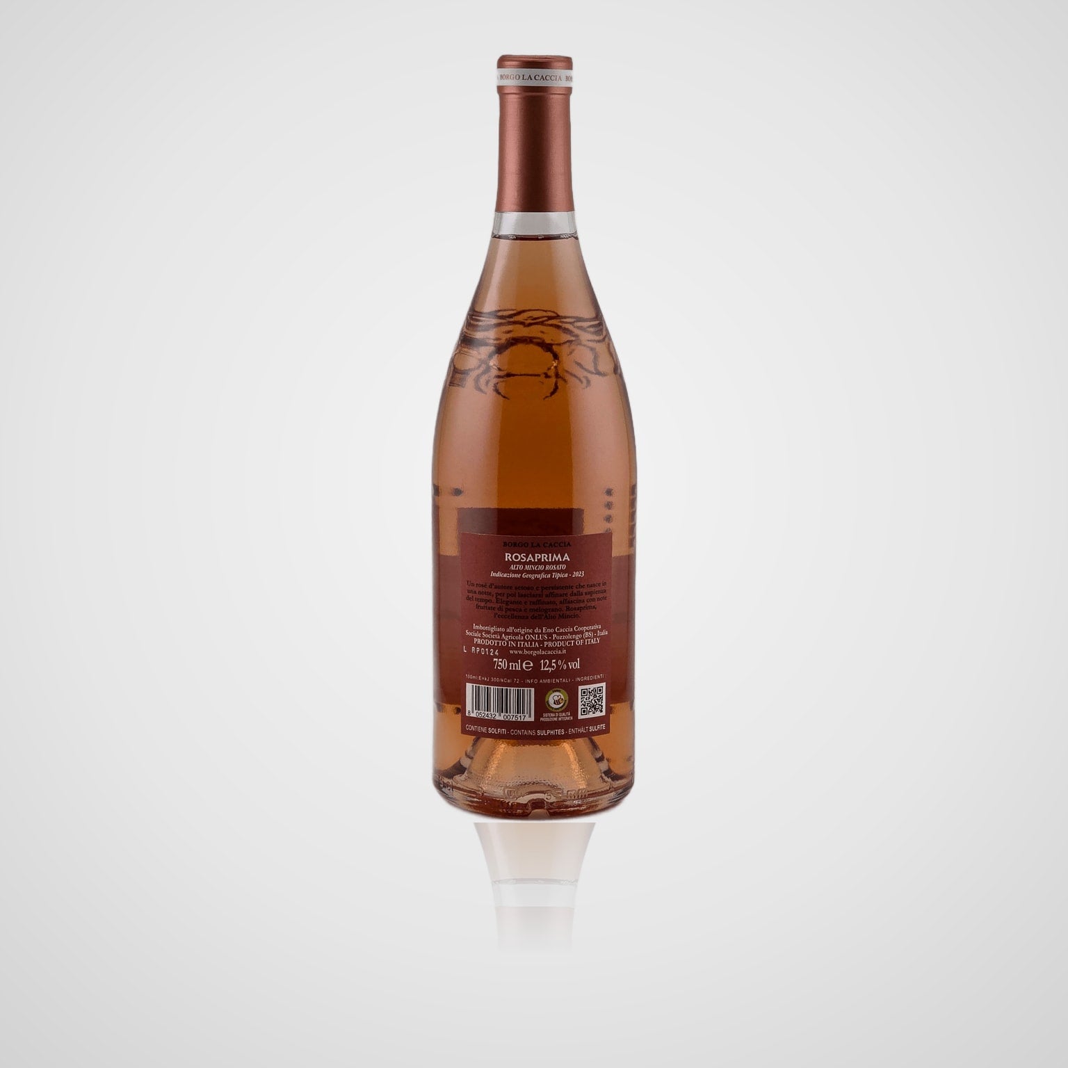 Rosaprima Alto Mincio Rosato IGT - Borgo la Caccia – Rückseite