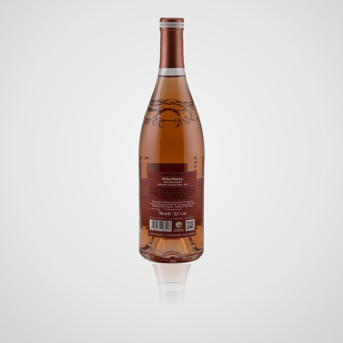 Rosaprima Alto Mincio Rosato IGT - Borgo la Caccia – Rückseite