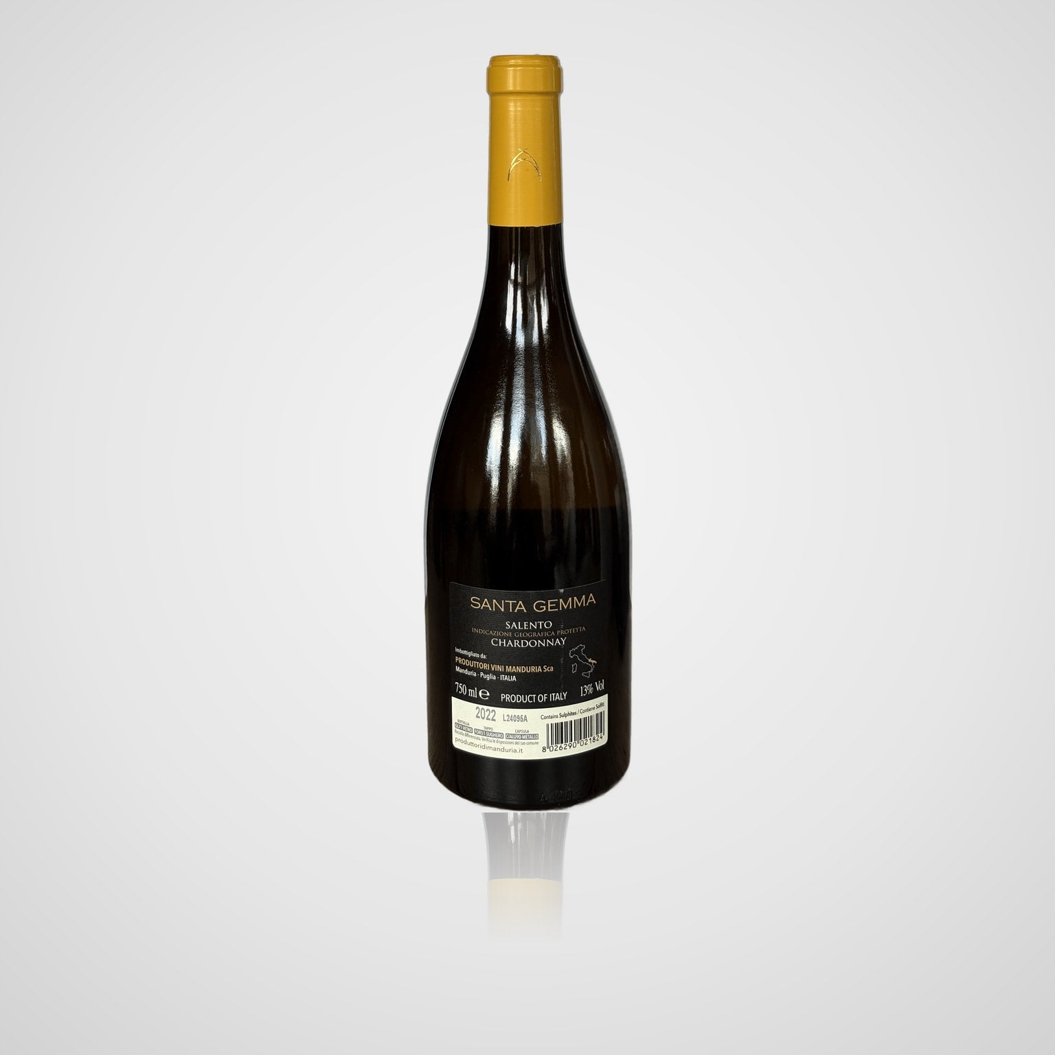 Chardonnay Santa Gemma - Produttori di Manduria – Rückseite