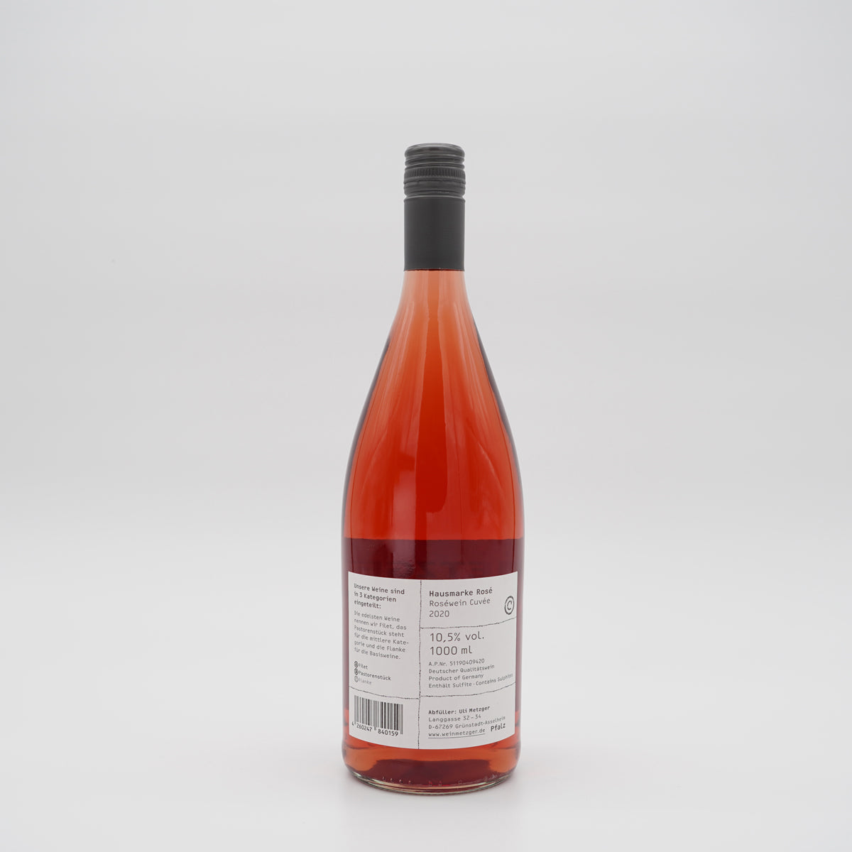 Wein Hausmarke Rosé vom Wein Metzger Deutschland